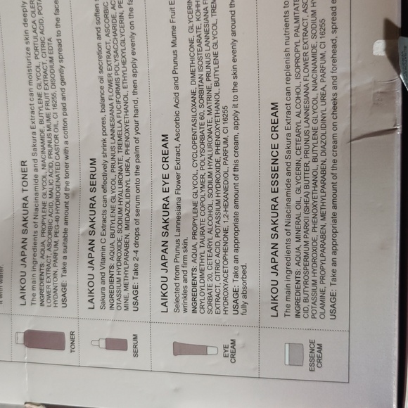 NIB Laikou Japan Sakura Skincare Set - Picture 9 of 9